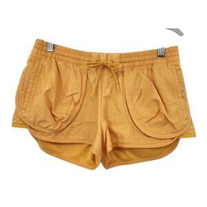 Adidas Stella Mccartney Athletic Shorts Perforated Size Small Yellow Orange‎